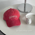 6 paneler cap tryckt logotyp baseball broderad hatt